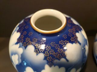 PAIR Antique FUKAGAWA Seiji Arita Vases 6 