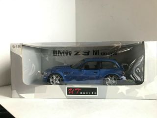 Bmw Z3 M Coupe Estoril Blue Ut Models 1/18 Scale Diecast (rare)