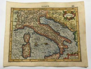Italy 1613 Mercator Hondius Atlas Minor Unusual Antique Map 17th Century