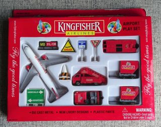 Kingfisher Airlines Airport Play Set Die Cast Metal