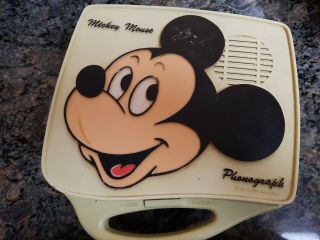 Vintage Walt Disney Mickey Mouse Phonograph Record Player