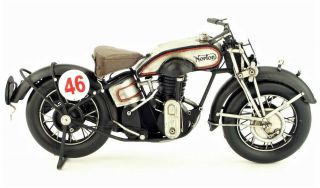 Handmade Tinplate Motorcycle Model - 1930 