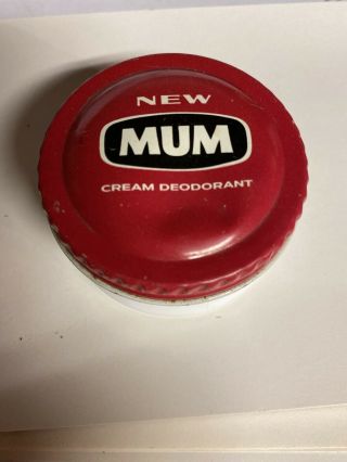 Vintage Mum Cream Deodorant Bottle Container Milk Glass