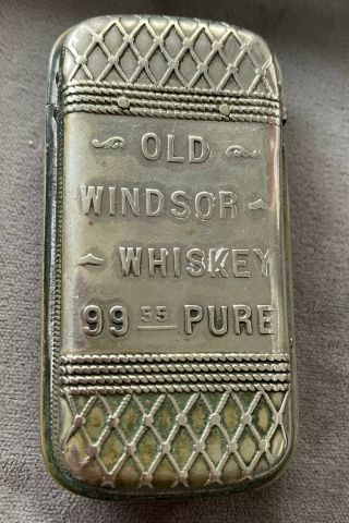 Old Windsor Whiskey Match Safe Antique Advertising Collectible Cincinnati Ohio