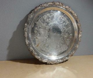 Vintage Silver Plate 16 In Diameter Tray Horse Show Trophy 1976 Madison Charity