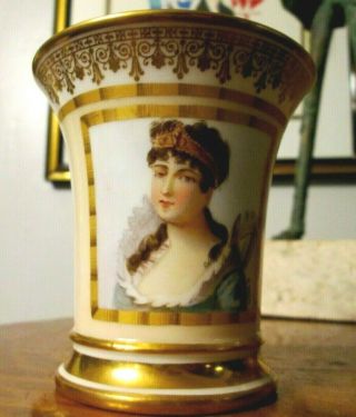 Hand Painted Limoges Napoleon Portrait M.  Imp Le De Sevres France Porcelain Cup