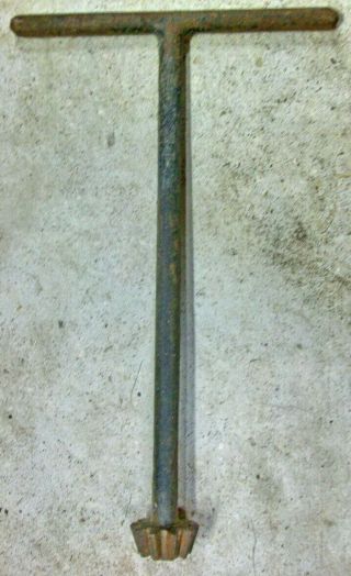 Antique Traction Elevator Wind - Up Safety Wrench Key 26 1/2” Tall,  Serial Number