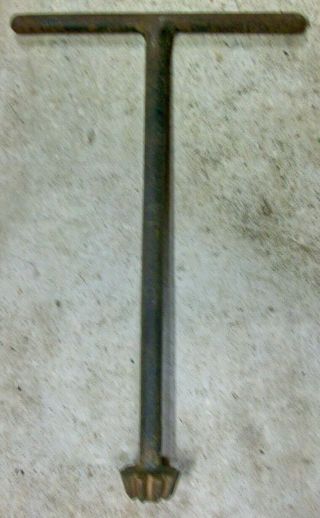 Antique Traction Elevator Wind - up Safety Wrench Key 26 1/2” Tall,  serial number 2