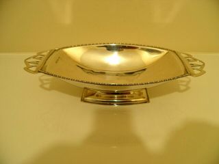 Stunning Art Deco Solid Silver Footed Dish.  Fully Hallmarked.