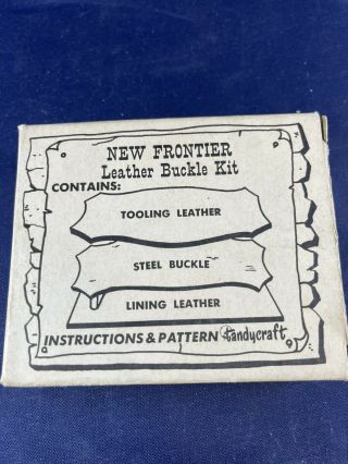 Vintage Tandy Frontier Leather Buckle Kit with Horse Image 3