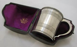 Antique Georgian Sterling Silver Cased Mug,  1824,  160 Grams,  Nh