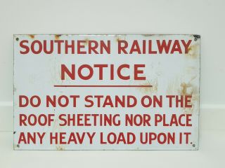 Southern Railway Notice Enamel Sign