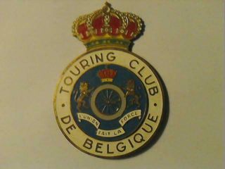 Badge Automobile Touring Club De Belgique Belgium Enamel Car Auto Badge