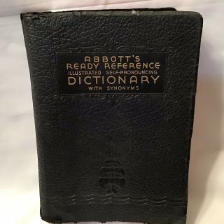 Vintage Abbotts Ready Reference Dictionary 1938 Western Printing Soft Cover