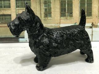 Vintage Small Hollow Cast Metal Scottie Dog Scottish Terrier Figurine 2 ¾ " Long