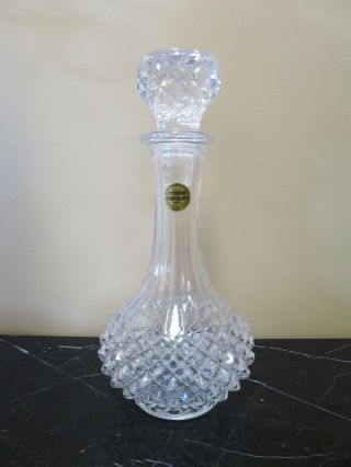 Vintage Crystal Decanter With Stopper By Cristal D 