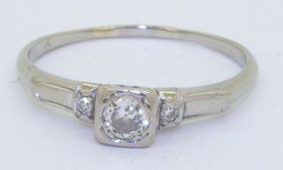 Antique 14k Wg Elegant.  30ctw Vs1/g Diamond Wedding/engagement Ring Size 7.  5
