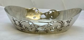 Very Fine Liberty & Co Tudric Pewter Cake Basket By Archibald Knox 0535