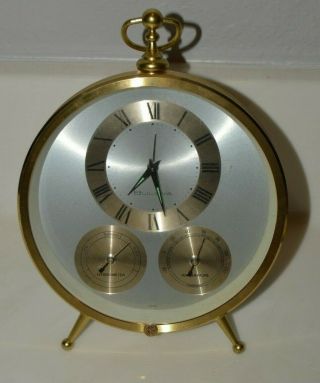 Minty Vintage Mko Railroad Train Bulova Award Mid Century Modern Alarm Clock Mcm