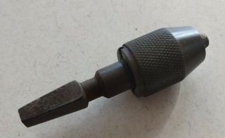 Vintage Small Brass & Steel Bit Brace Auger Bit Drill Chuck Unmarked Tool