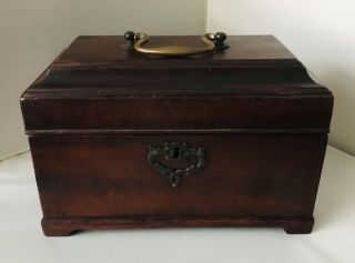 Antique Georgian Tea Caddy.  Complete With Tin Inserts