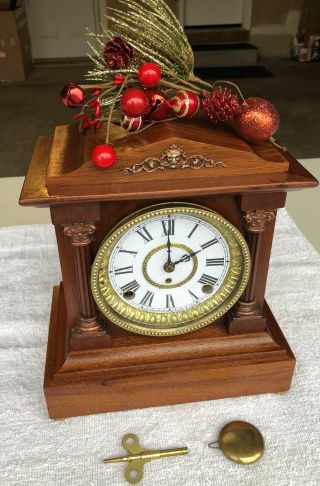 1910’s Antique Seth Thomas Mantel Shelf Clock Correctly