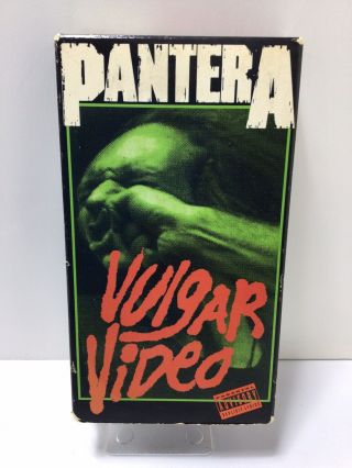 Vintage Pantera Vulgar Video Vhs (case Has Little Wear)