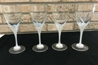 Vintage Rosenthal Snowflower White Wine Glass 7.  5” Barware Stemware Set 4