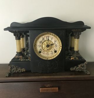 Antique Seth Thomas Adamantine Mantle Clock 1900s