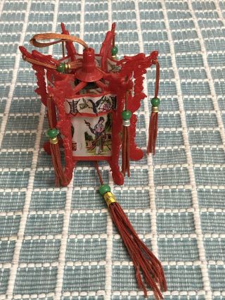 Vintage Miniature Chinese Palace Hanging Lantern Ornament