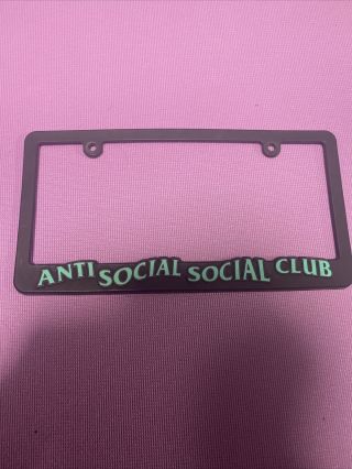 Anti Social Club Assc Rare License Plate Frame