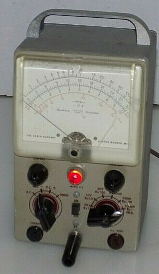 Vintage 1950s Heathkit Model V - 5 Vacuum Tube Voltmeter (vtvm) Measures Ac & Dc