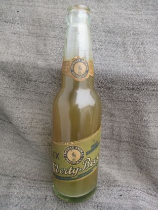 Vintage 1933 Irtp Liberty Beer Bottle American Brewing Co N.  Y.  W Paper Label