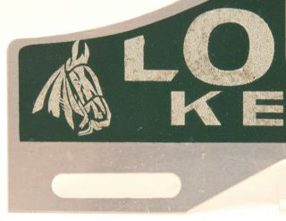 VINTAGE LOUISVILLE KENTUCKY,  WITH HORSE HEADS LICENSE PLATE TOPPER 2