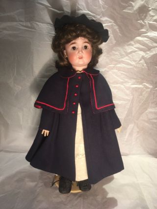 Antique German Doll W Bisque Head