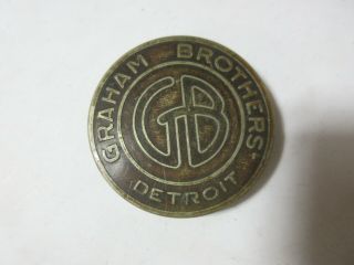 Vintage Graham Brothers Auto Car Radiator Grill Badge Emblem