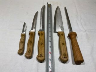 Vintage Carvel Hall Knife Set Molybdenum Steel Japan Chef Slicer Utility Paring