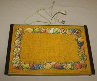 17 " Vintage 1970s Warm - O - Tray 60 Harvest Gold Fruit Warming Tray