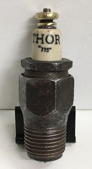 Rare Vintage Thor Spark Plug 1/2” Thread Model T Ford