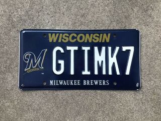Wisconsin - Milwaukee Brewers - License Plate - Baseball
