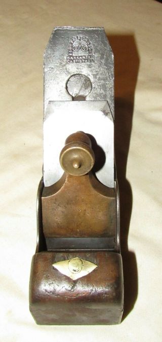 Antique dovetailed steel infill smoothing plane woodworking tool Preston EP 2