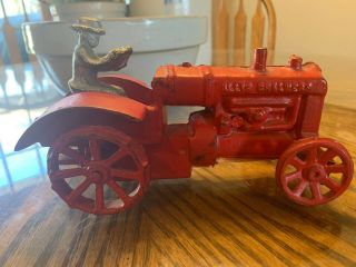 Vintage Collectible Toy Allis Chalmers Cast Iron Farm Tractor