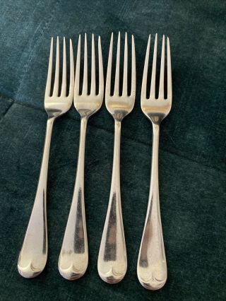 Antique Victorian Set Of 4 Solid Silver Table Forks Sheffield 1897,  203g