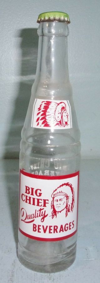 Vintage Big Chief Glass Coca Cola Soda Bottle Twin Falls Idaho Acl Lime Cap