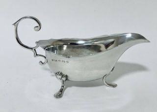 Good Quality Antique Solid Sterling Silver Sauce Gravy Boat 1924