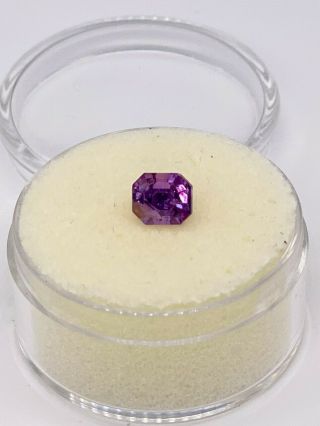 Antique $5000 1.  24ct Certified Natural No Heat Purple Asscher Cut Sapphire Loose