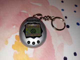 Bandai 1997 Tamagotchi Silver Black Buttons Vintage Toy Giga Pet