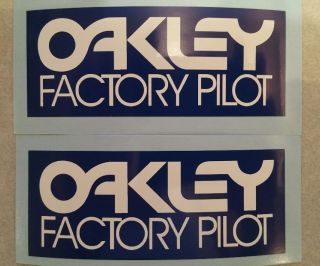 Vintage Bmx Oakley Factory Pilot Blue Decal Sticker Set Old School Fox Fmf Vmx