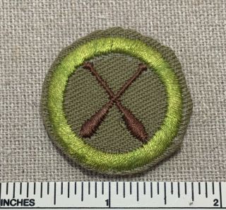Vintage 1940s Canoeing Boy Scout Merit Badge Patch Bsa Uniform Sash Award