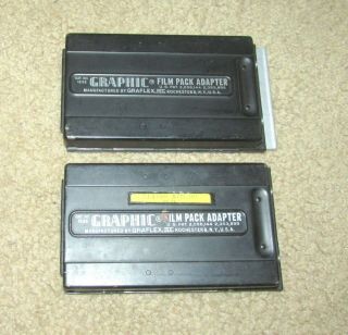 Vintage Graphic Graflex 4x5 Camera Film Pack Adapter Units